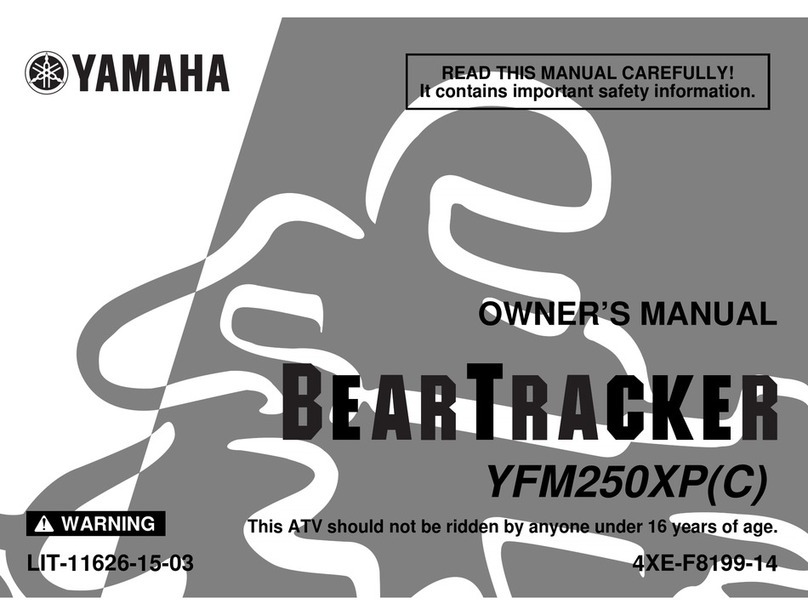 Yamaha BEARTRACKER YFM250XP owner's manual