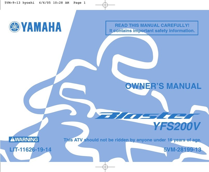Yamaha BLASTER YFS200V owner's manual