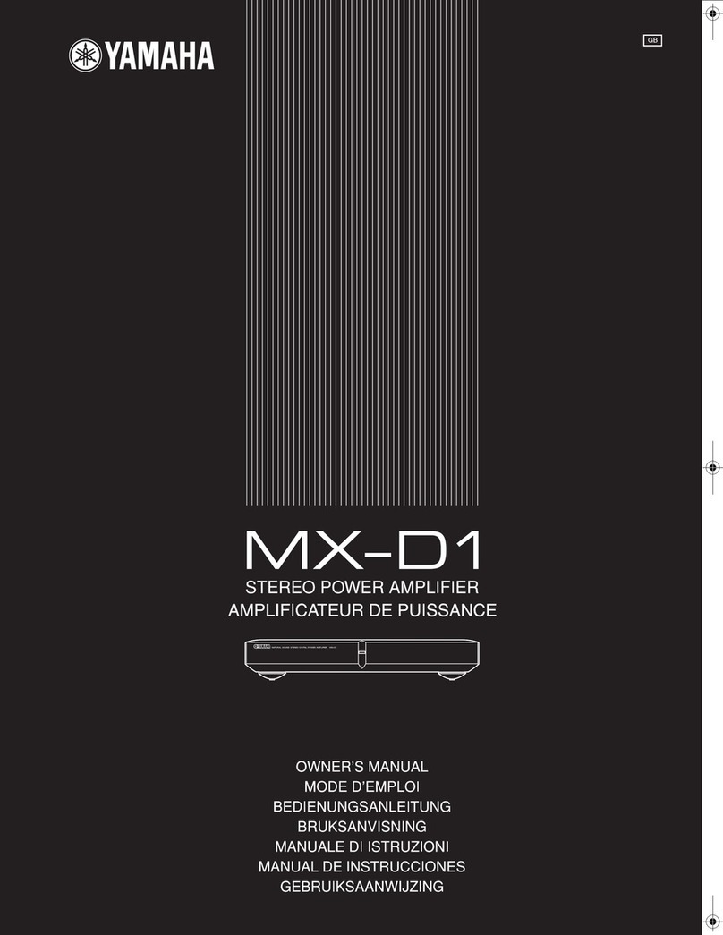 Yamaha MX-D1 - Amplifier User manual Yamaha MX-D1 - Amplifier User manual