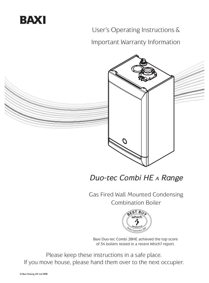 Baxi Duo-tec Combi HE a Range Instruction Manual