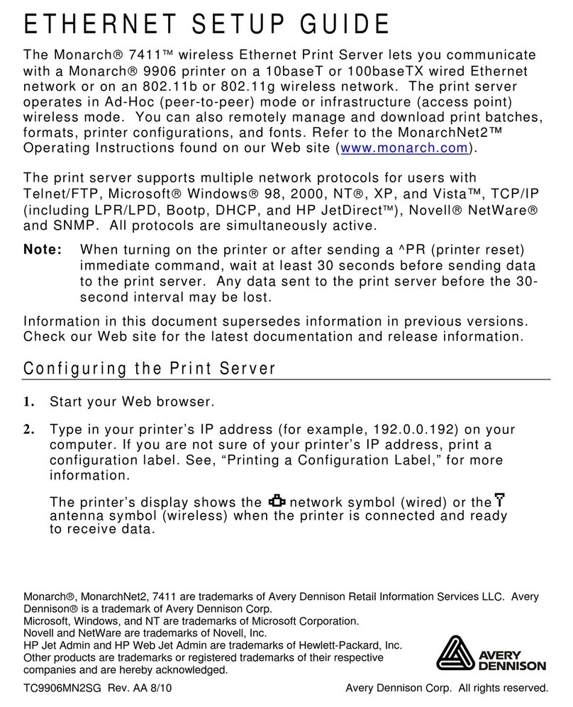 Monarch 7411 Setup guide