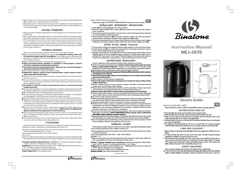 Binatone MEJ-3070 instruction manual