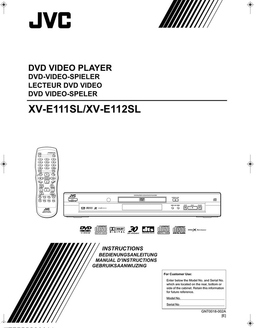 JVC XV-E111SL Quick start guide
