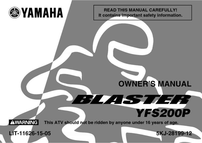 Yamaha BLASTER YFS200P owner's manual