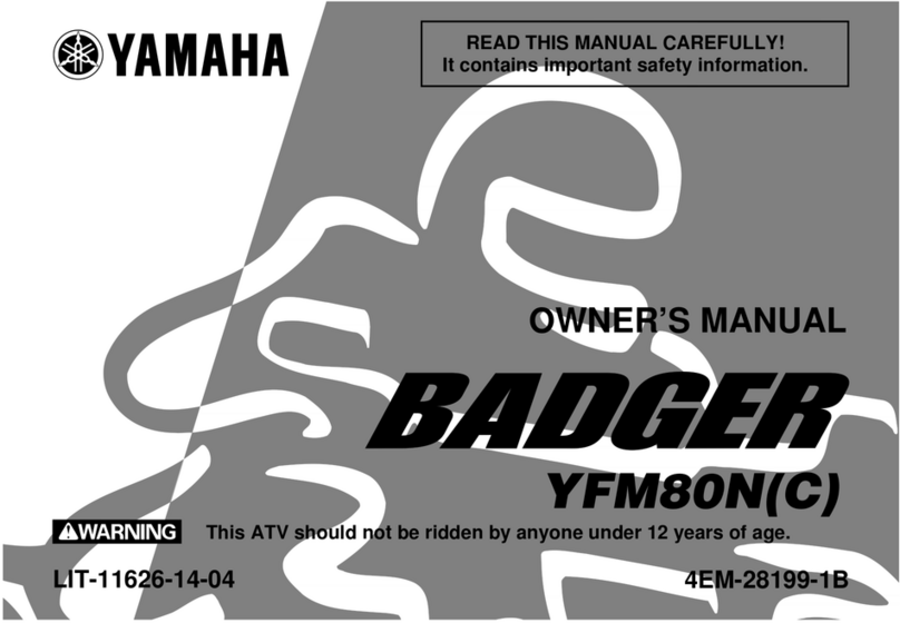 Yamaha BADGER YFM80N owner's manual