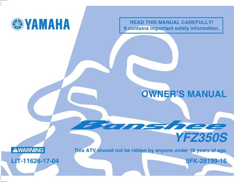 Yamaha BANSHEE YFZ350S owner's manual
