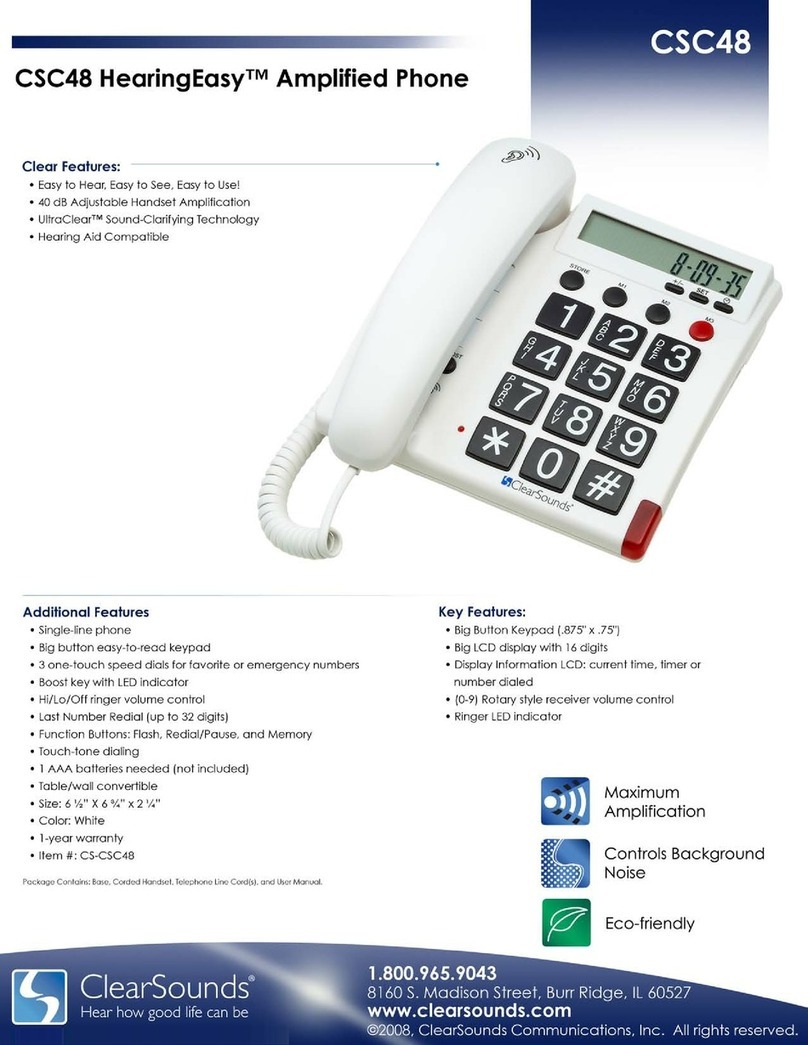 ClearSounds HearingEasy CSC48 Owner's manual