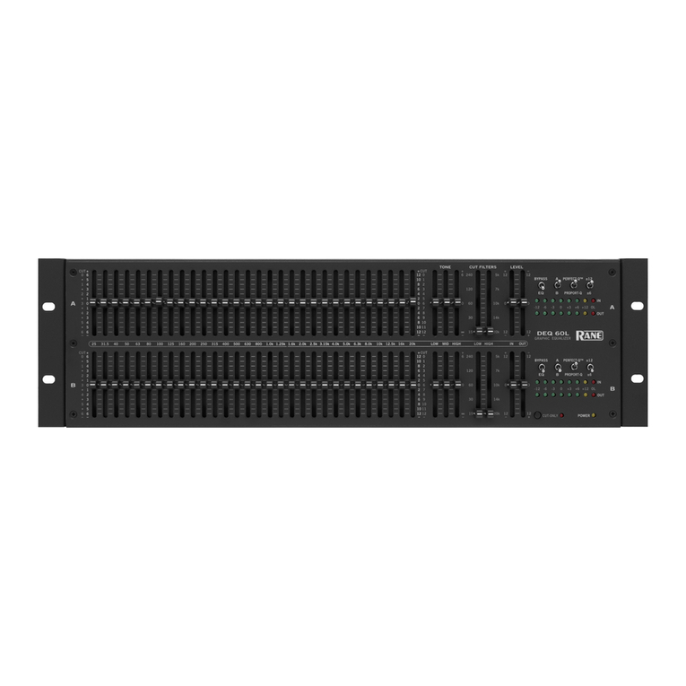 Rane DEQ 60L Operator's manual