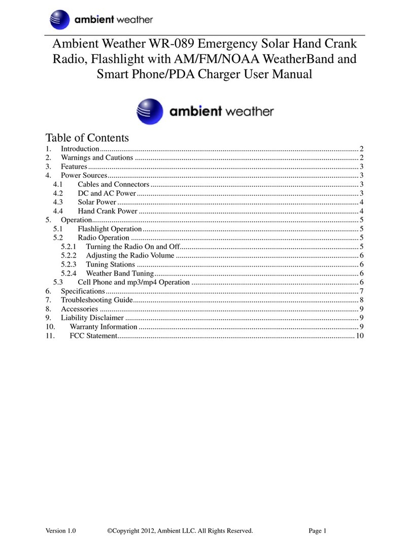 Ambient Weather WR-089 User manual
