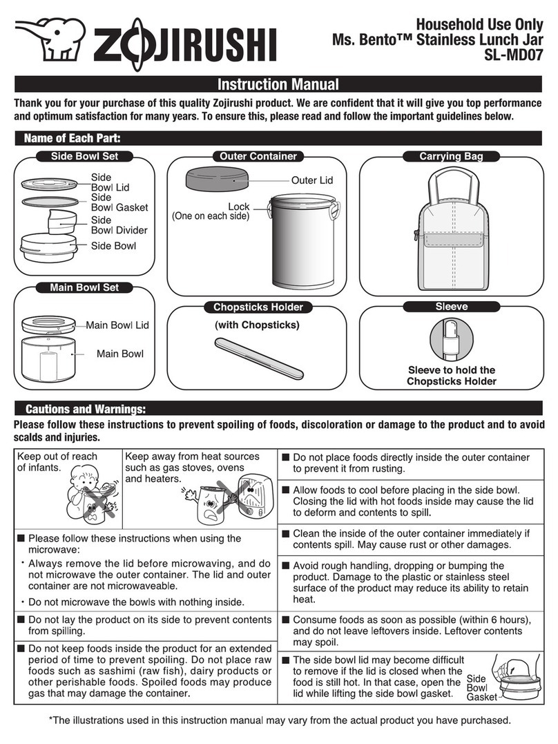 Zojirushi Ms.Bento SL-MD07 User manual