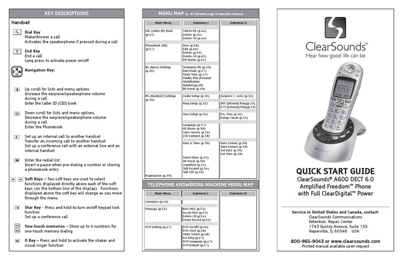 ClearSounds A600 quick start guide