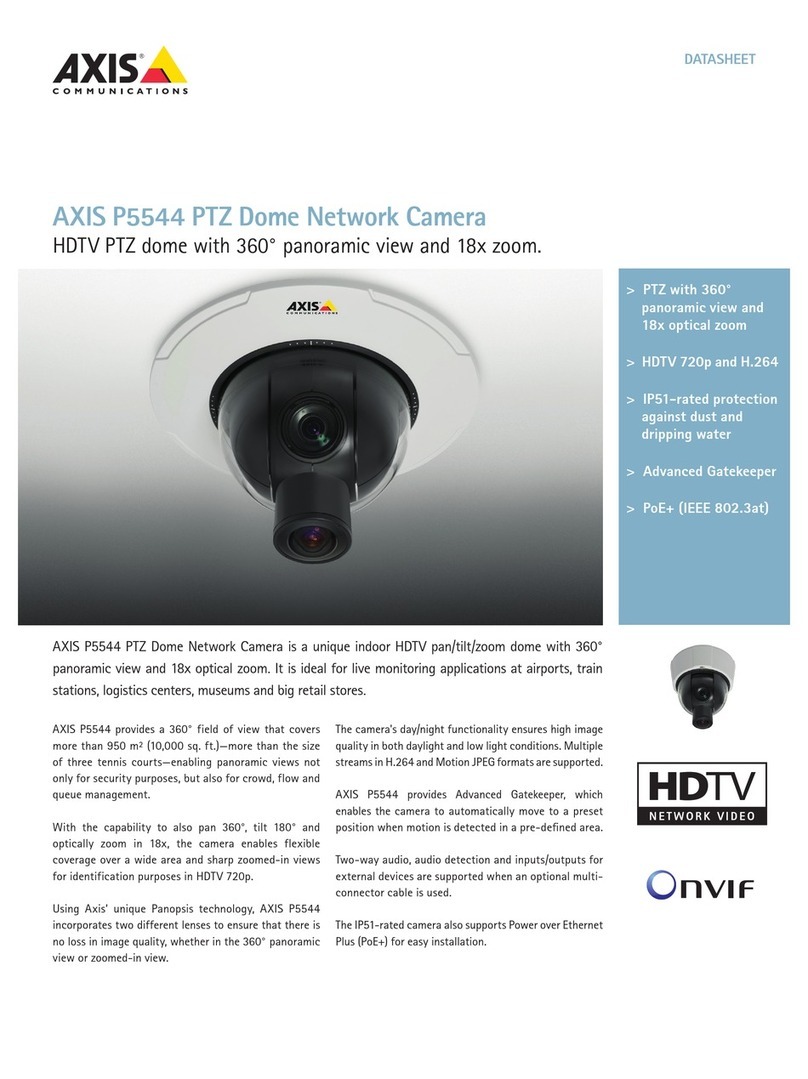 Axis P5544 PTZ datasheet