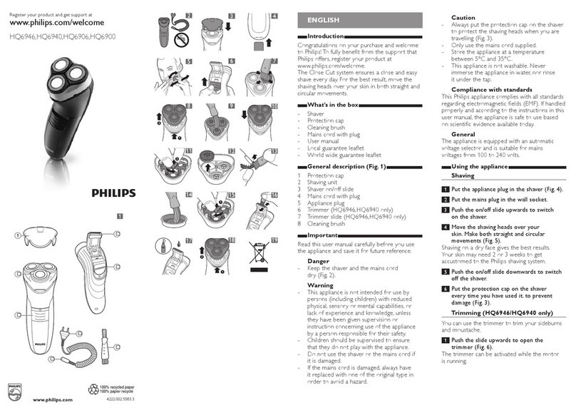 Philips HQ6946 User manual Philips HQ6946 User manual