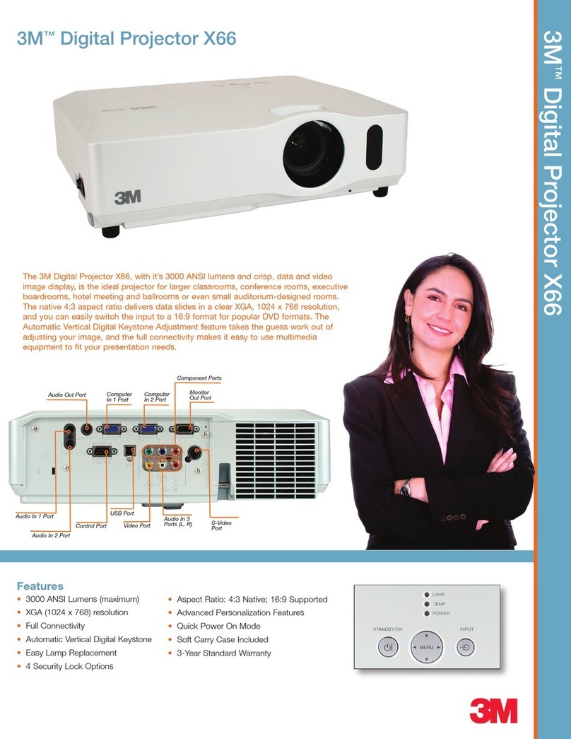 3M X66 - Digital Projector XGA LCD User manual