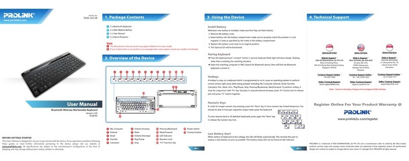 PROLiNK PKM-3810B User manual
