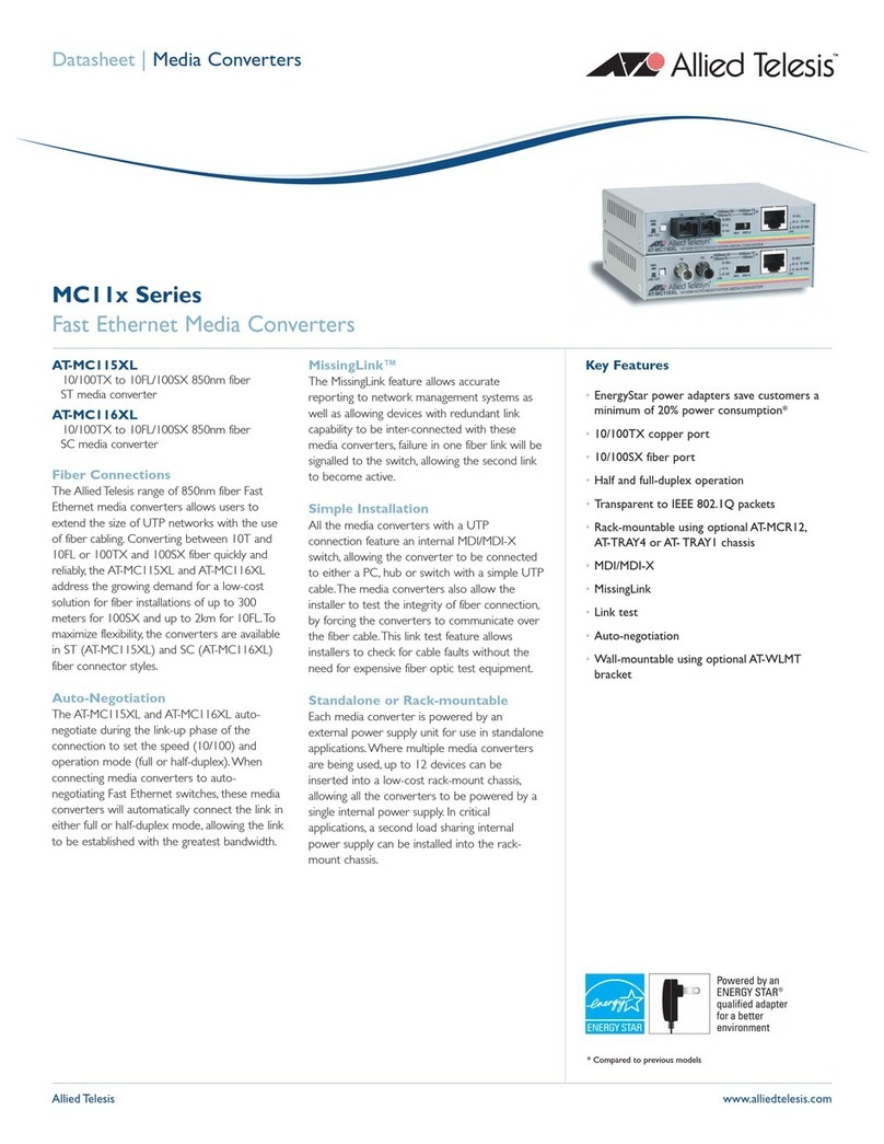 Allied Telesis AT-MC115XL User manual