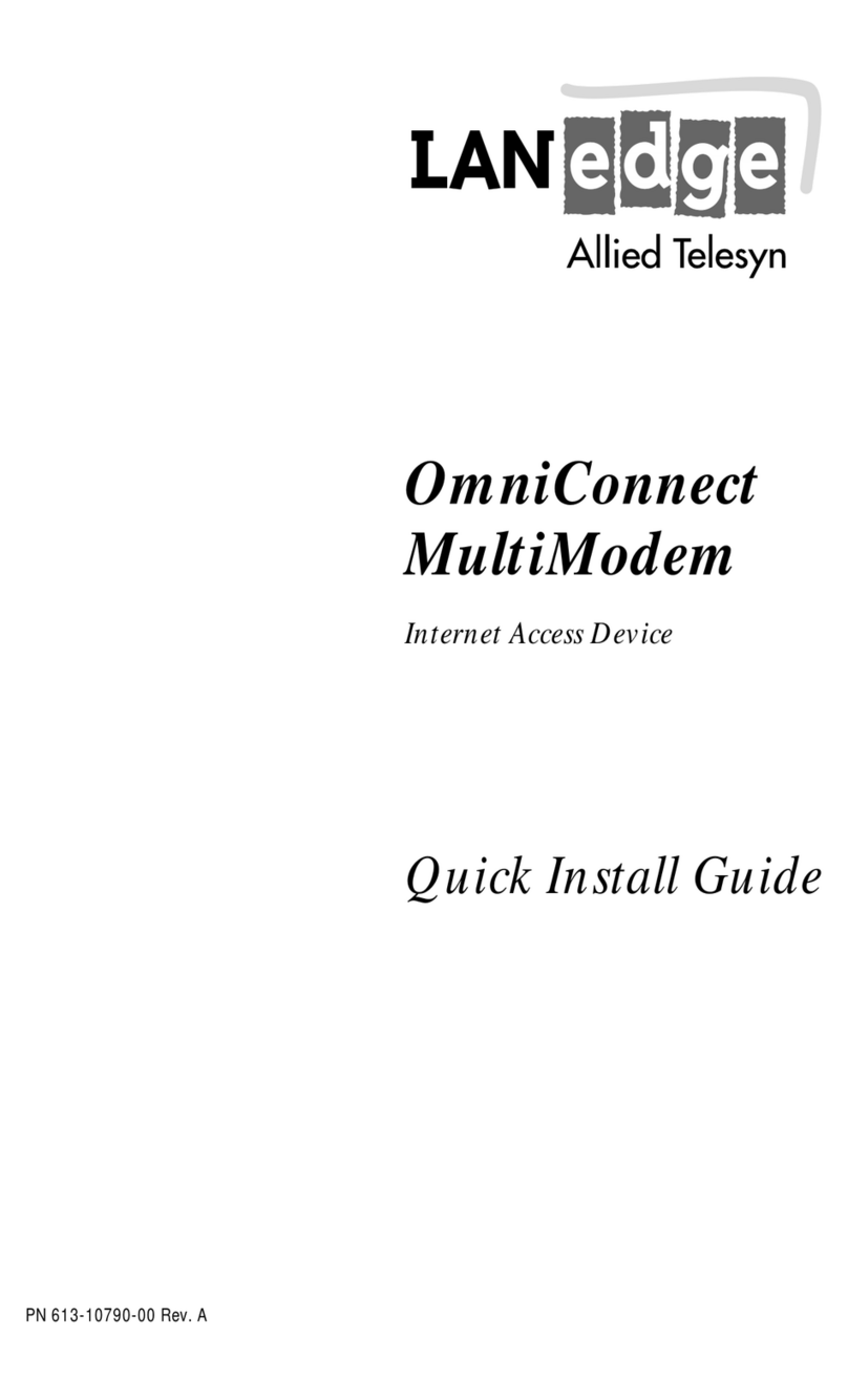Allied Telesis LANEDGE OmniConnect MultiModem Quick install guide