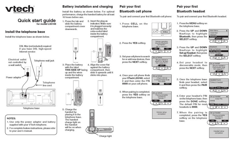 V-tech LS5146 Important s User manual