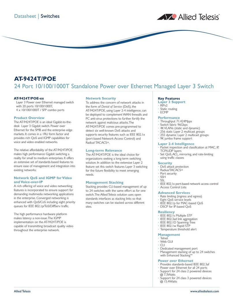 Allied Telesis AT-9424T/POE User manual Allied Telesis AT-9424T/POE User manual