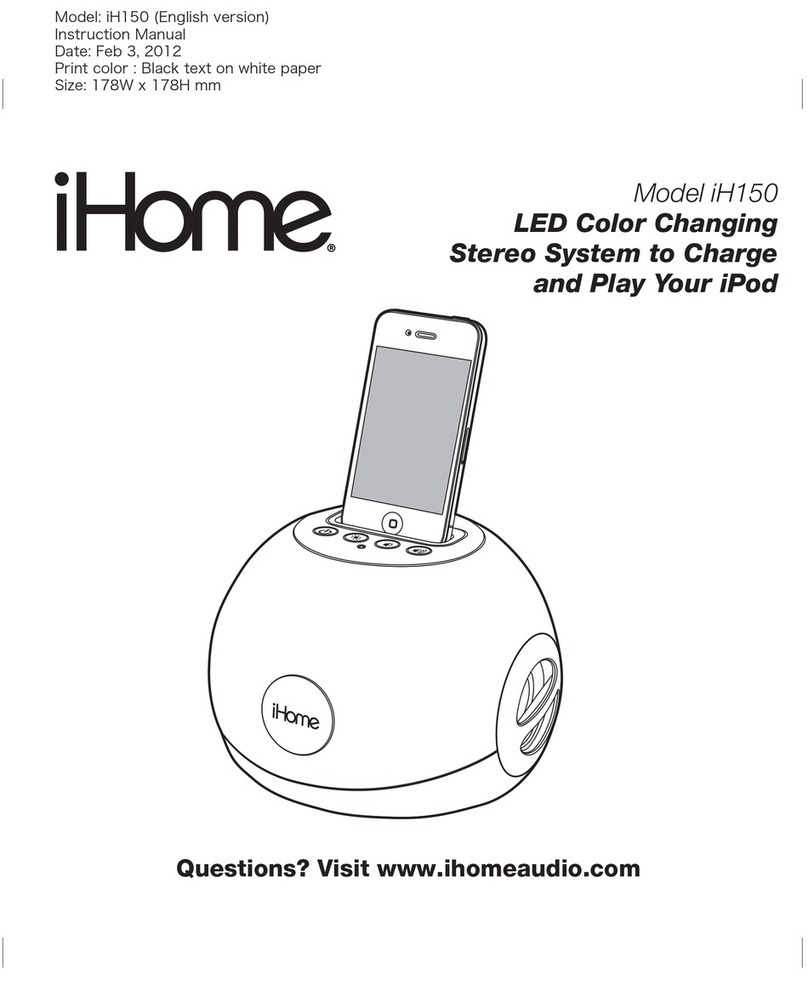 iHome iH150 user guide