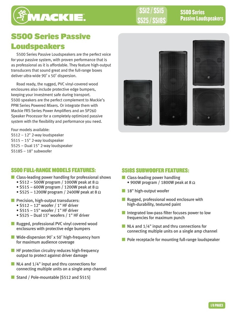 Mackie S512 Quick manual
