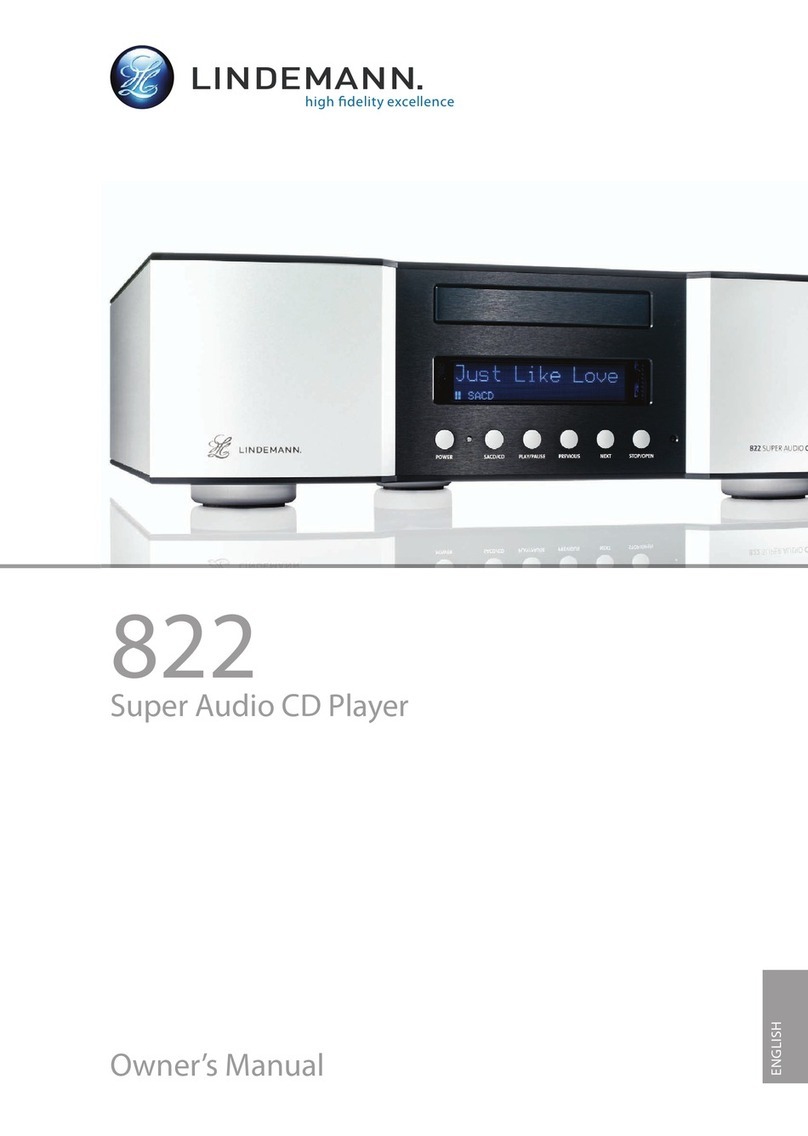 Lindemann 822 owner's manual