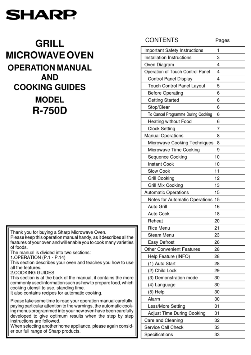 Sharp R-750D Use and care manual Sharp R-750D Use and care manual