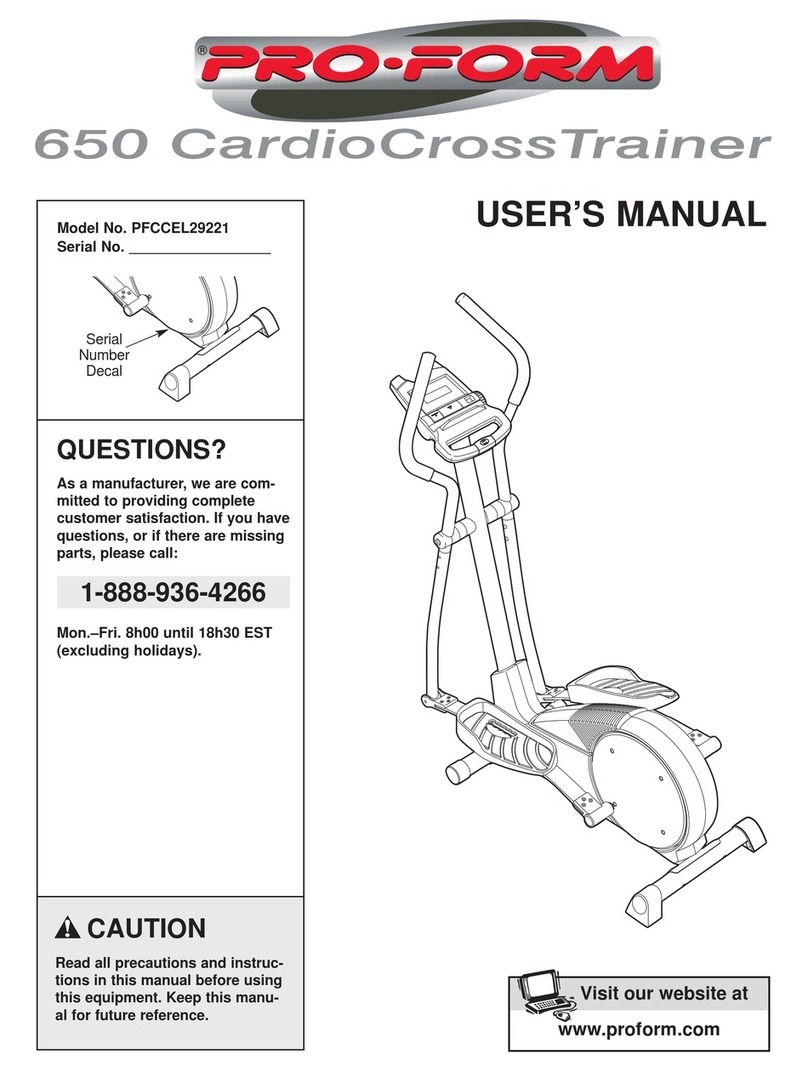 Pro-Form PFCCEL29221 User manual Pro-Form PFCCEL29221 User manual