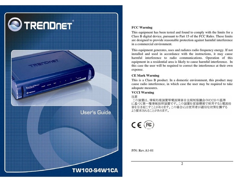 TRENDnet TW100-S4W1CA User manual TRENDnet TW100-S4W1CA User manual