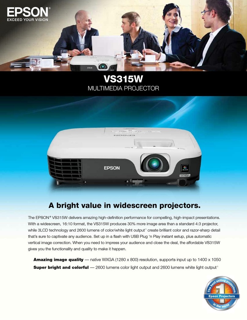 Epson VS315W Operating and safety instructions