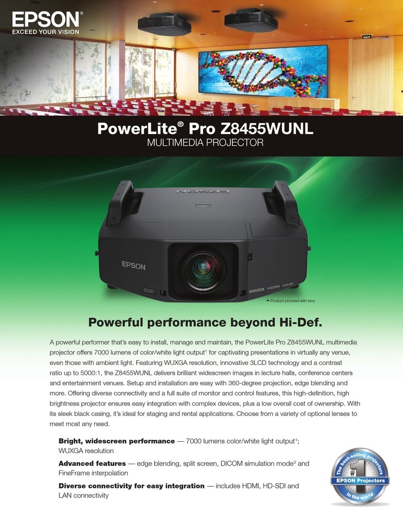 Epson PowerLite Pro Z8455WUNL Operating and safety instructions