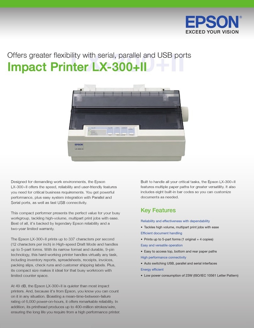 Epson LX-300+II RTP User manual