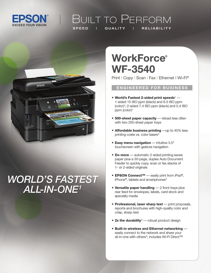 Epson WorkForce WF-3540 Installation guide