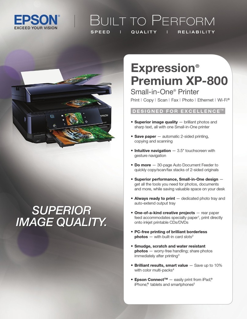 Epson Expression Premium XP-800 Installation guide