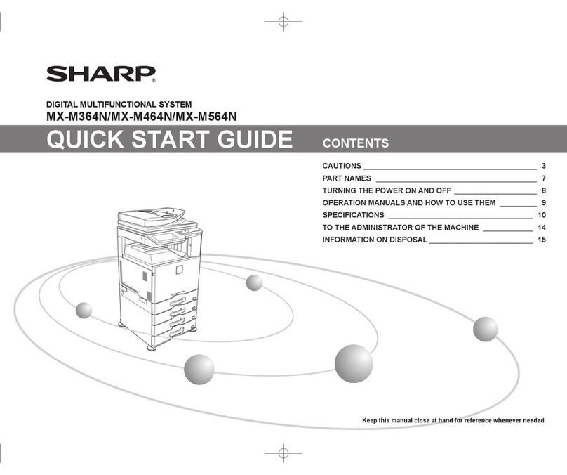 Sharp MX-M364N User manual
