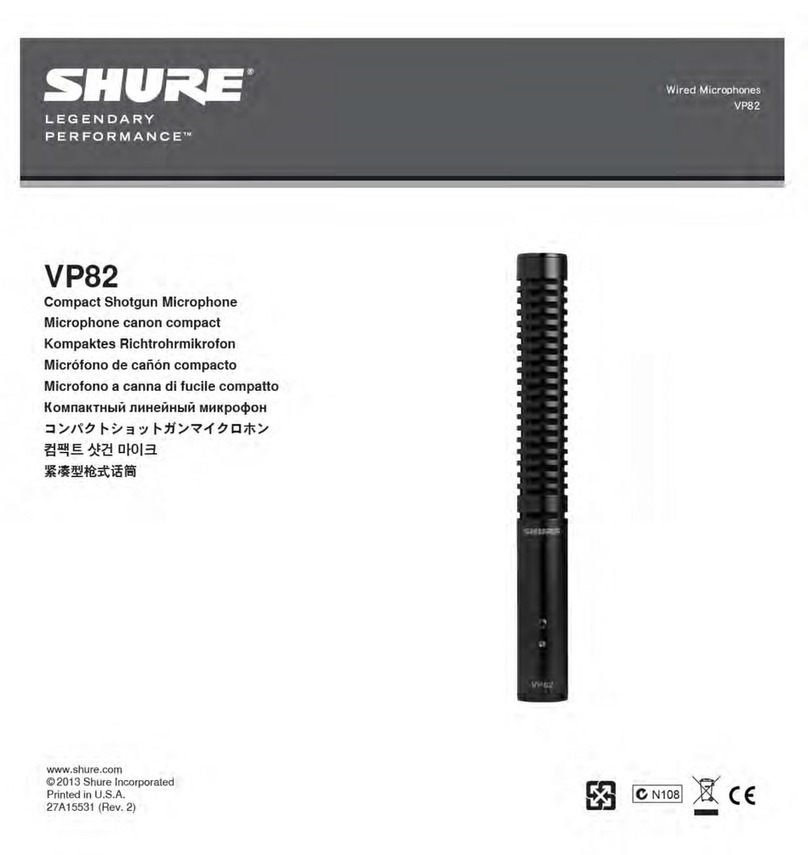 Shure VP82 User manual