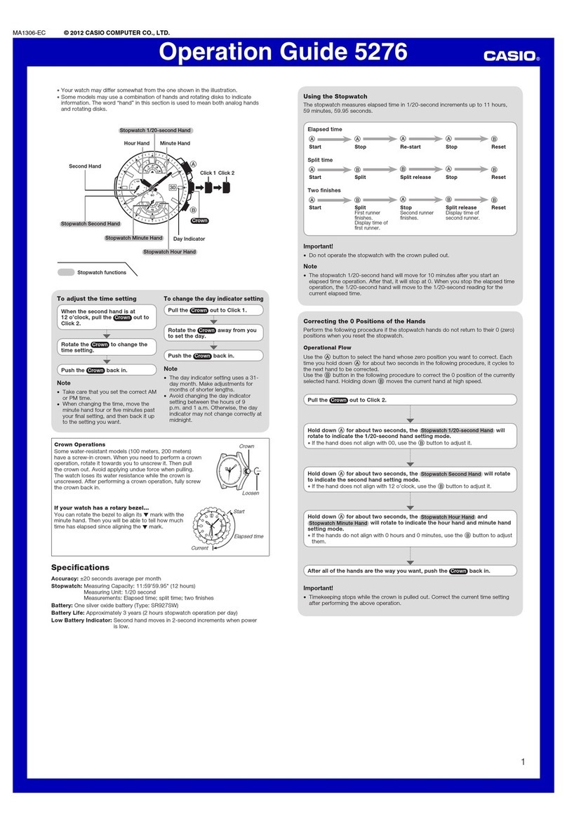 Casio 5276 User manual