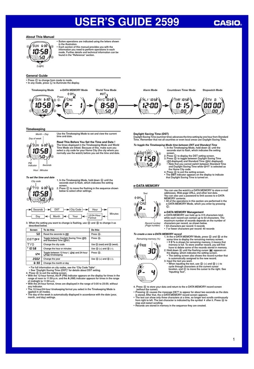 Casio 2599 User manual