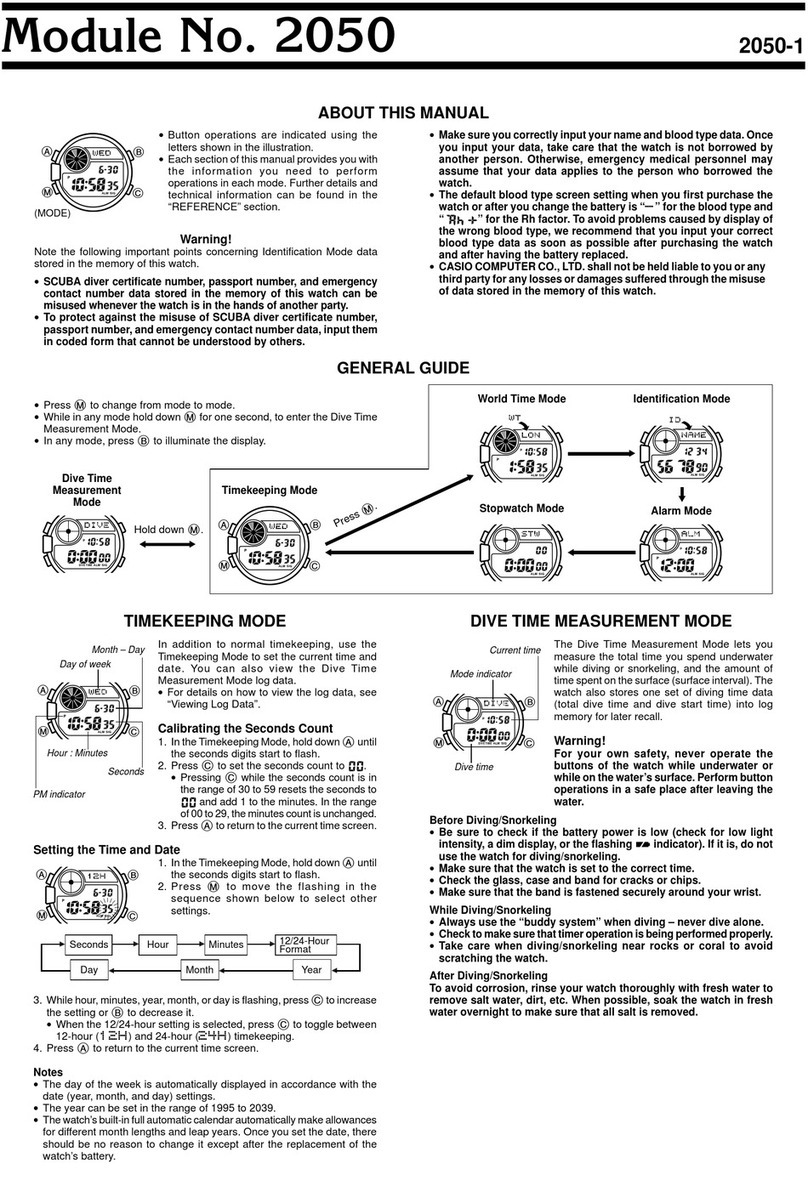 Casio 2050 User manual