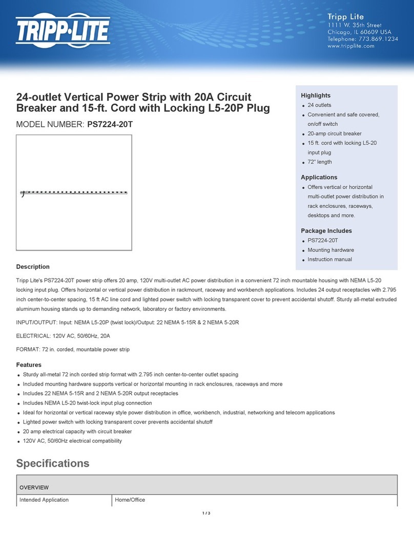 Tripp Lite PS7224-20T User manual Tripp Lite PS7224-20T User manual