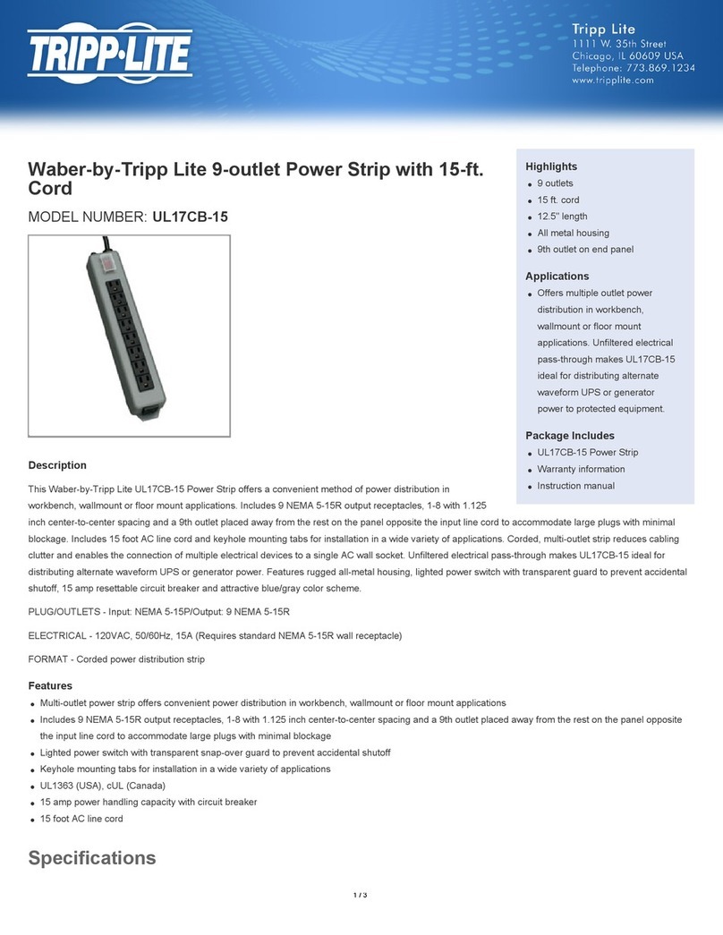 Tripp Lite UL17CB-15 specification