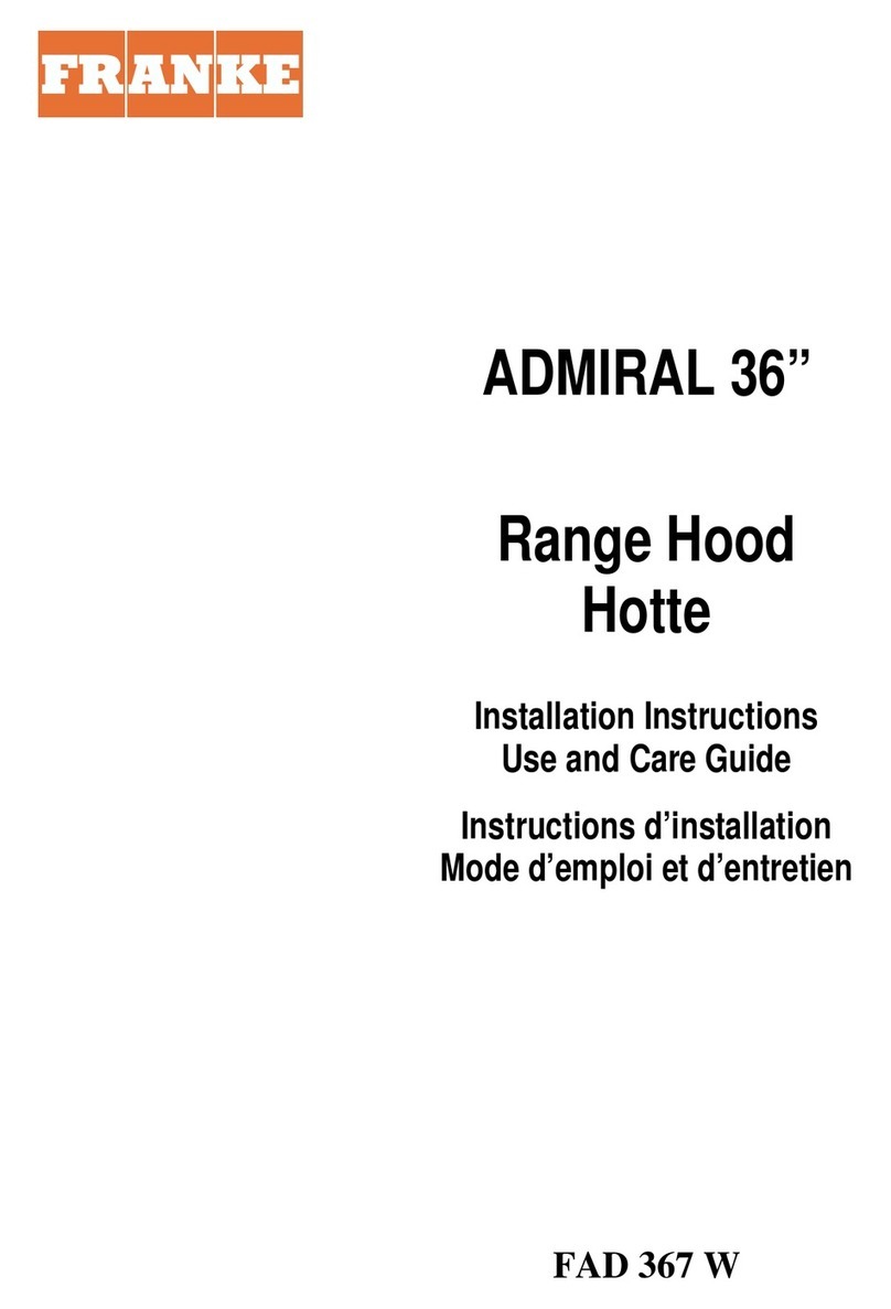 Franke Admiral FAD 367 W Installation instructions use and care guide Franke Admiral FAD 367 W Installation instructions use and care guide