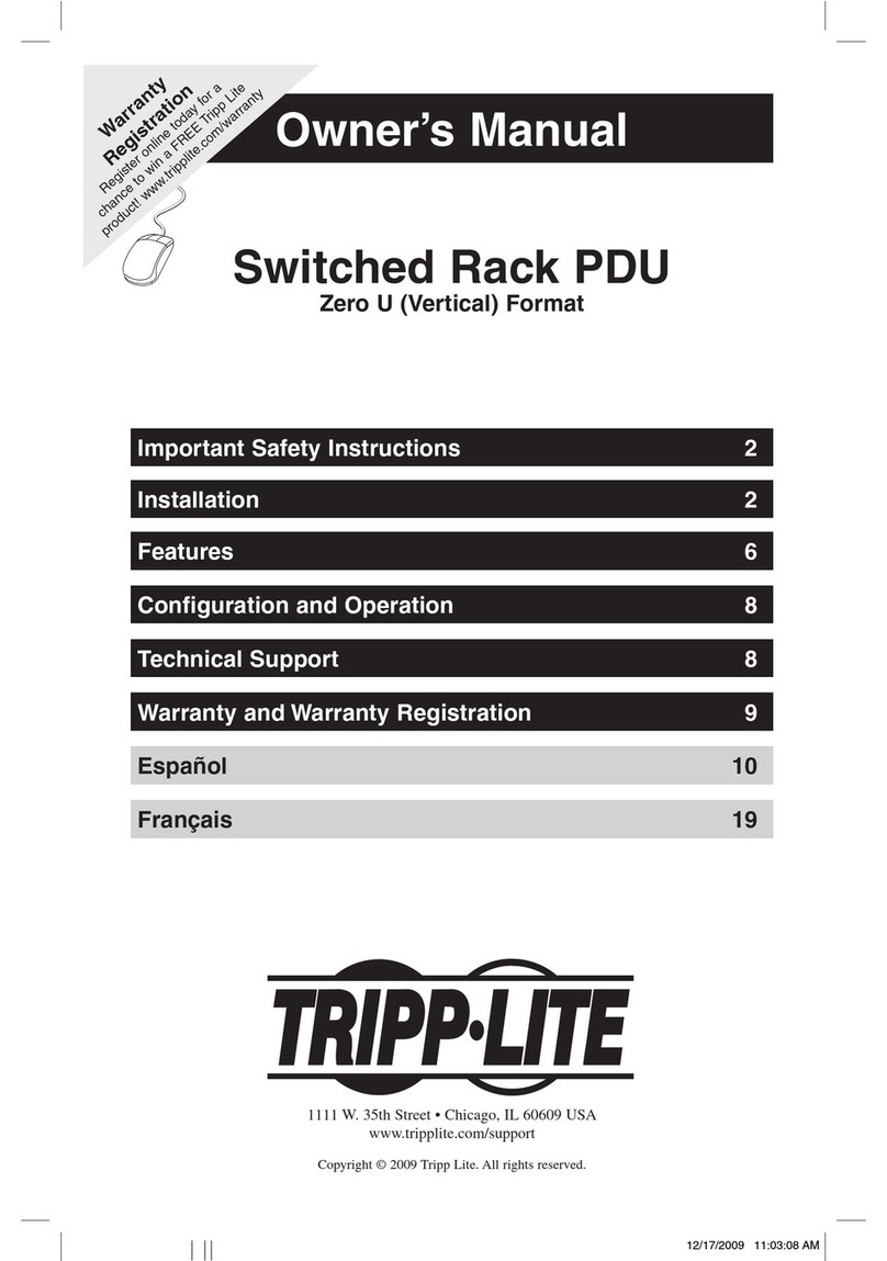 Tripp Lite Switched Rack PDU User manual Tripp Lite Switched Rack PDU User manual