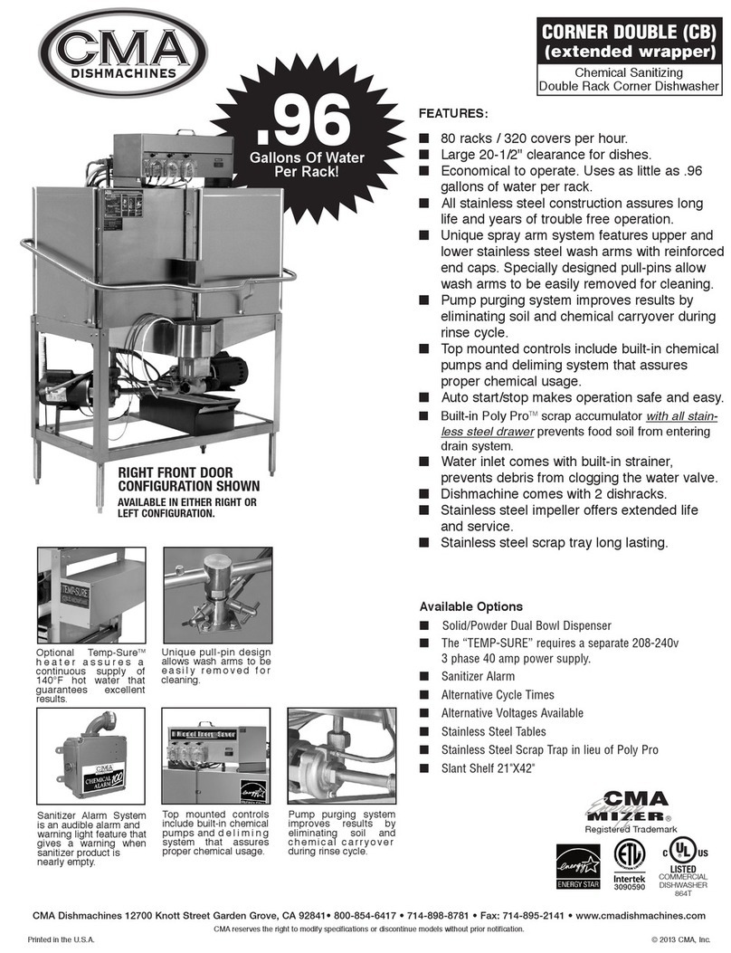 CMA Dishmachines CB user manual