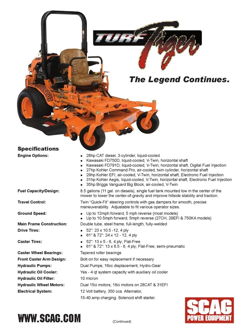 Scag Power Equipment Turf Tiger 52 Specifications