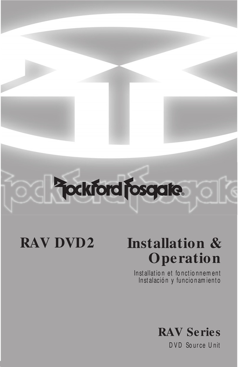 Rockford Fosgate RAV DVD2 Installation and operation guide