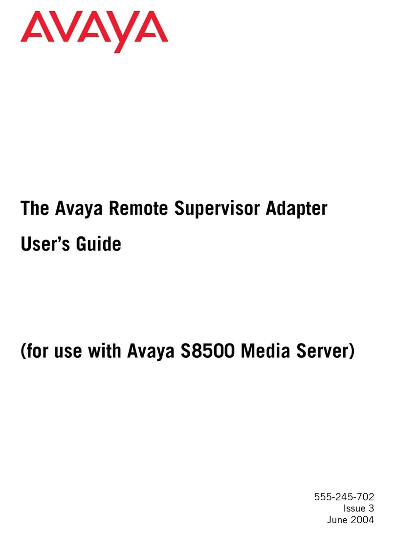 Avaya Remote Supervisor Adapter User manual