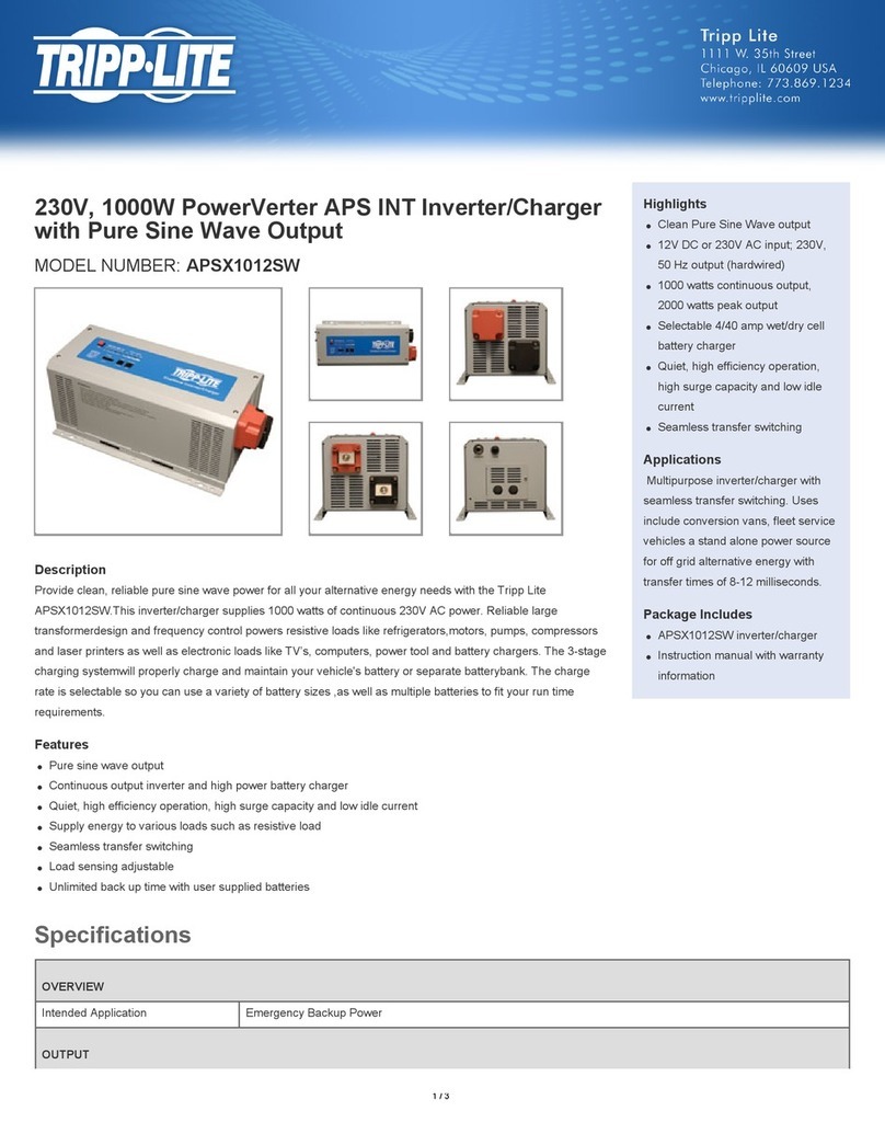 Tripp Lite APSX1012SW User manual