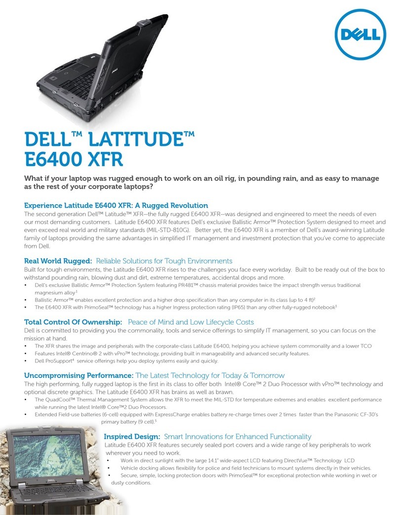 Dell Latitude E6400 XFR datasheet
