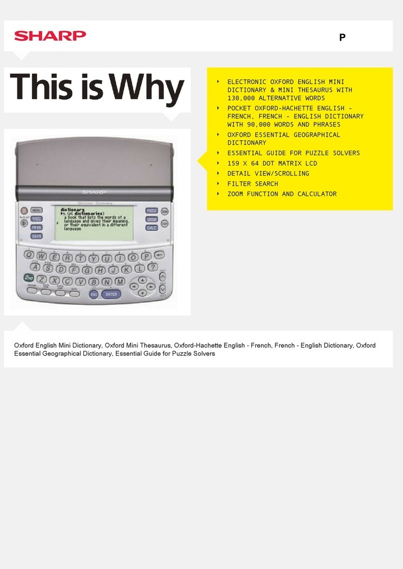 Sharp PW-E260 Manual Sharp PW-E260 Manual